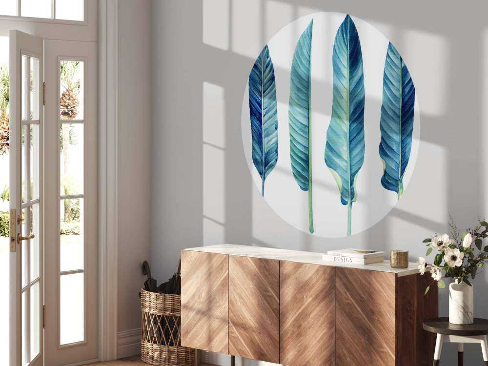 Tropikalne liście na białym tle