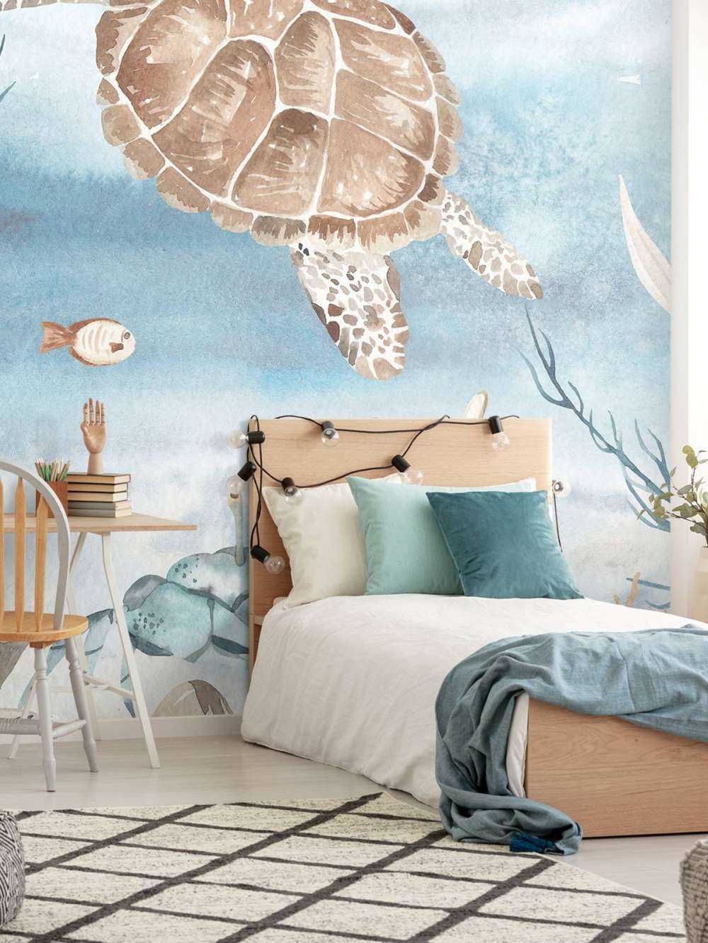 Akwarela żółw morski