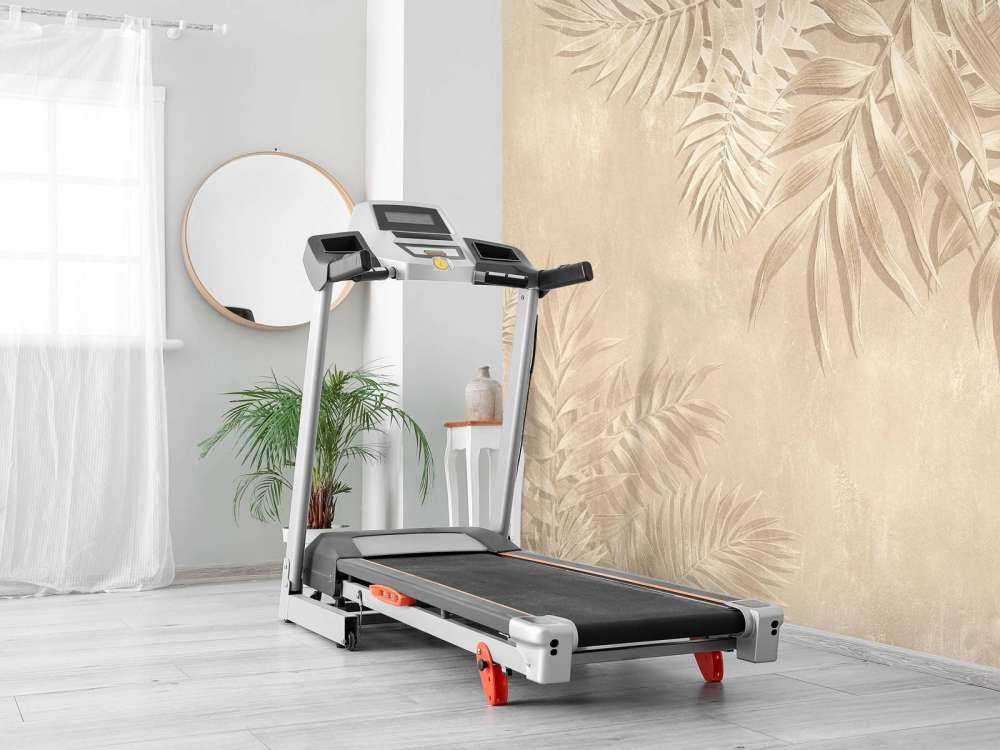 Teksturowane liście palmy, beżowy