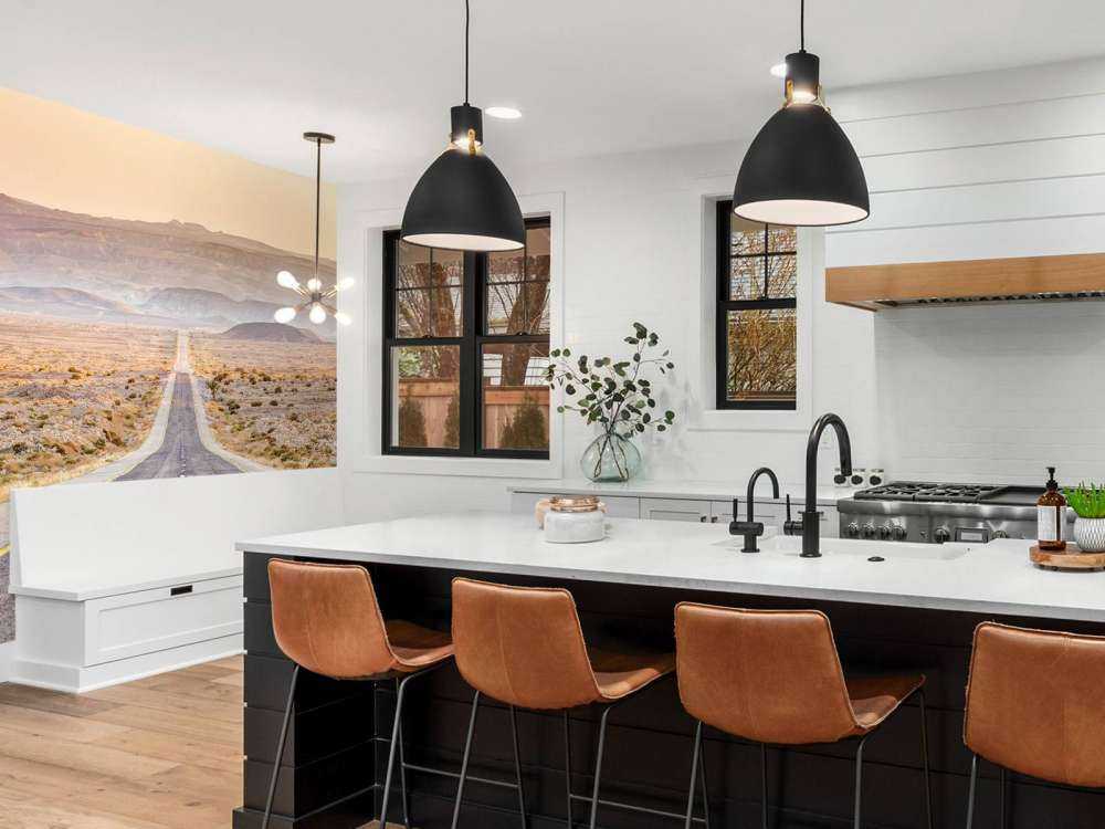 Highway through desert