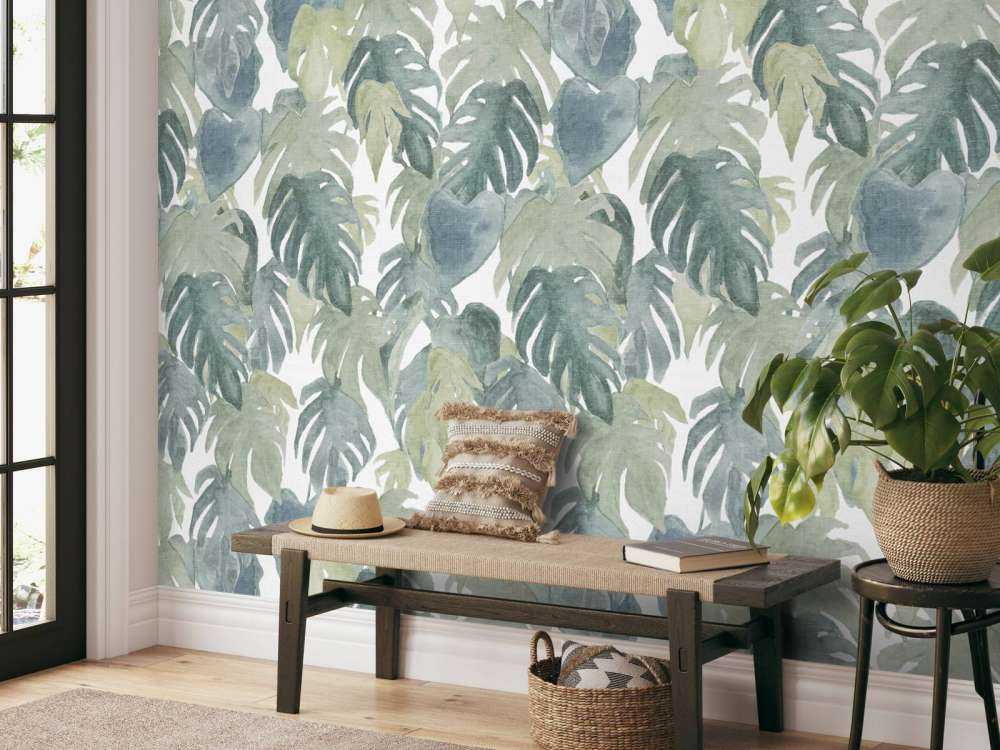 Tropikalne palmy akwarelowe