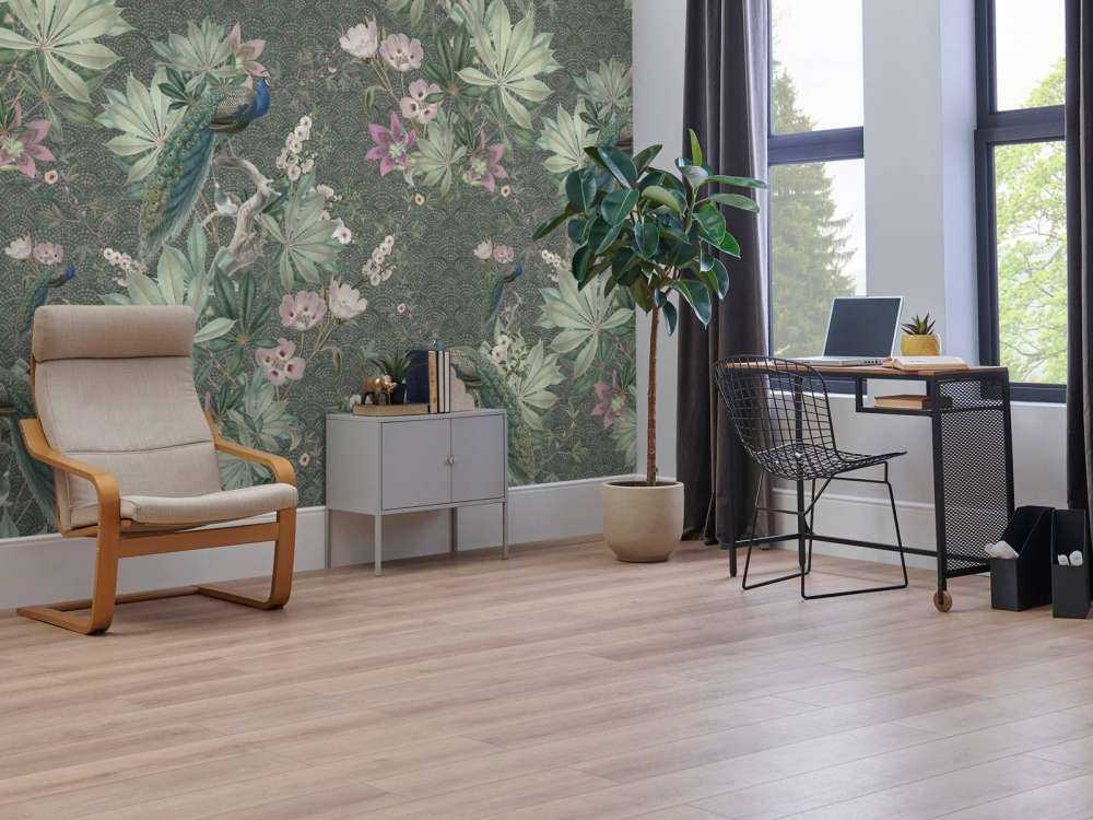 Pawie ogrodowe w stylu vintage - ciemnozielony