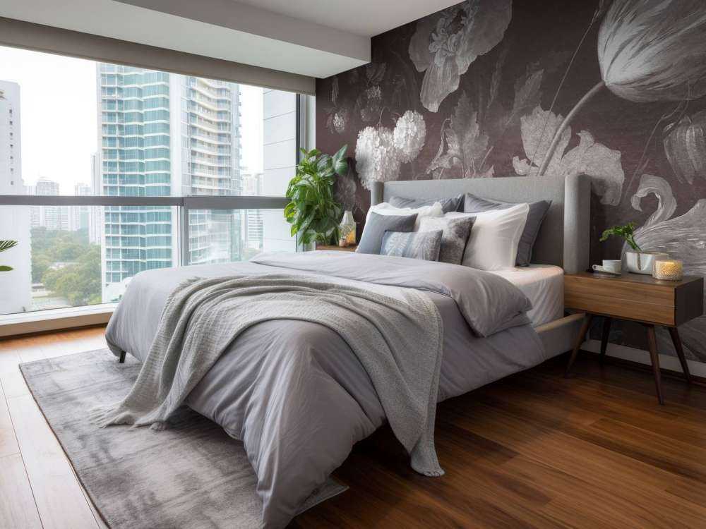 Barokowe kwiaty - martwa natura - ciemna sepia