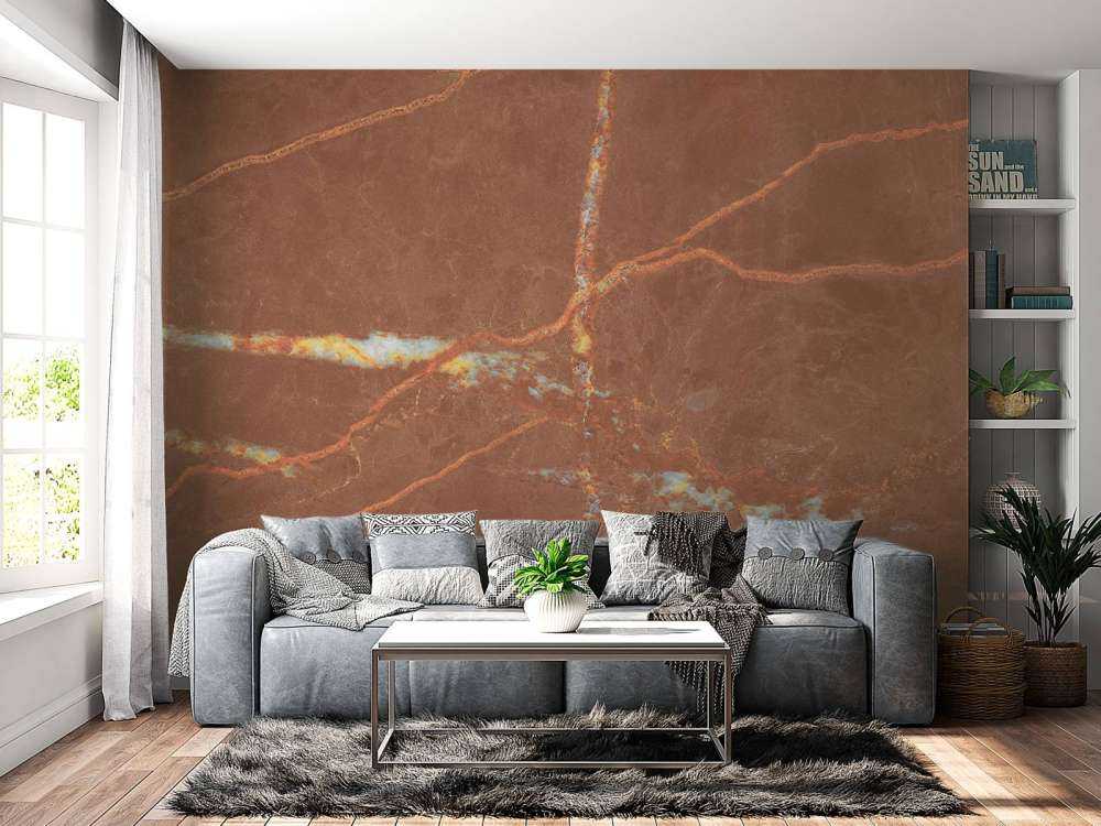 Marmur terakotowy z liniami