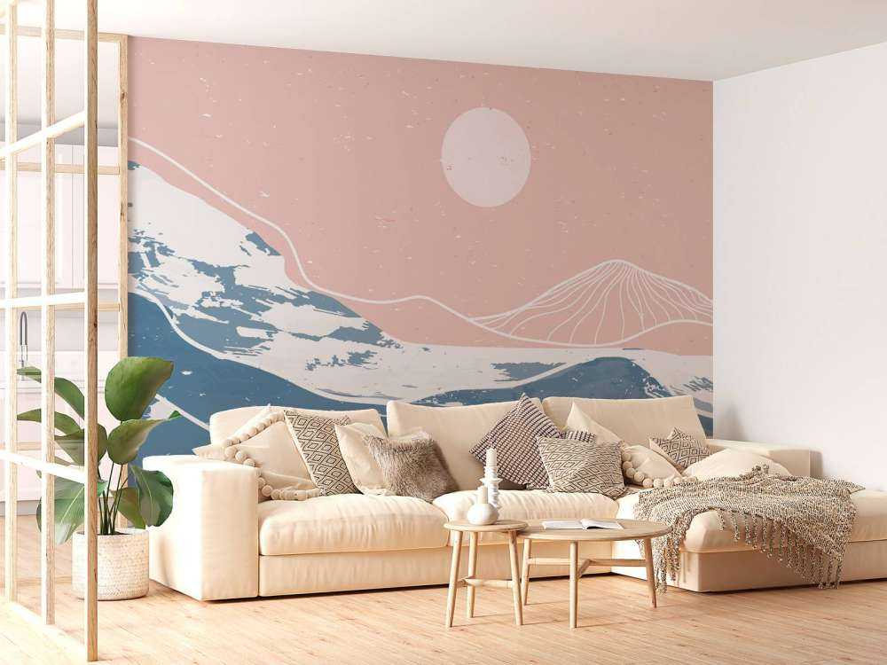 Zimowe góry na tle słońca