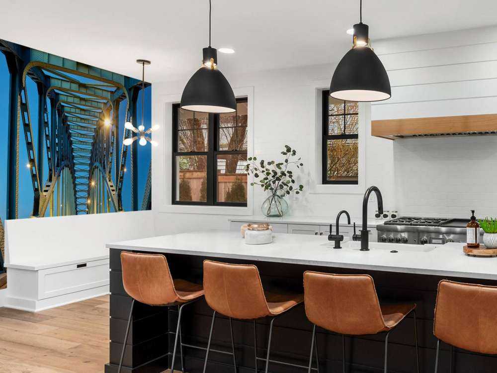 Stalowy most łukowy