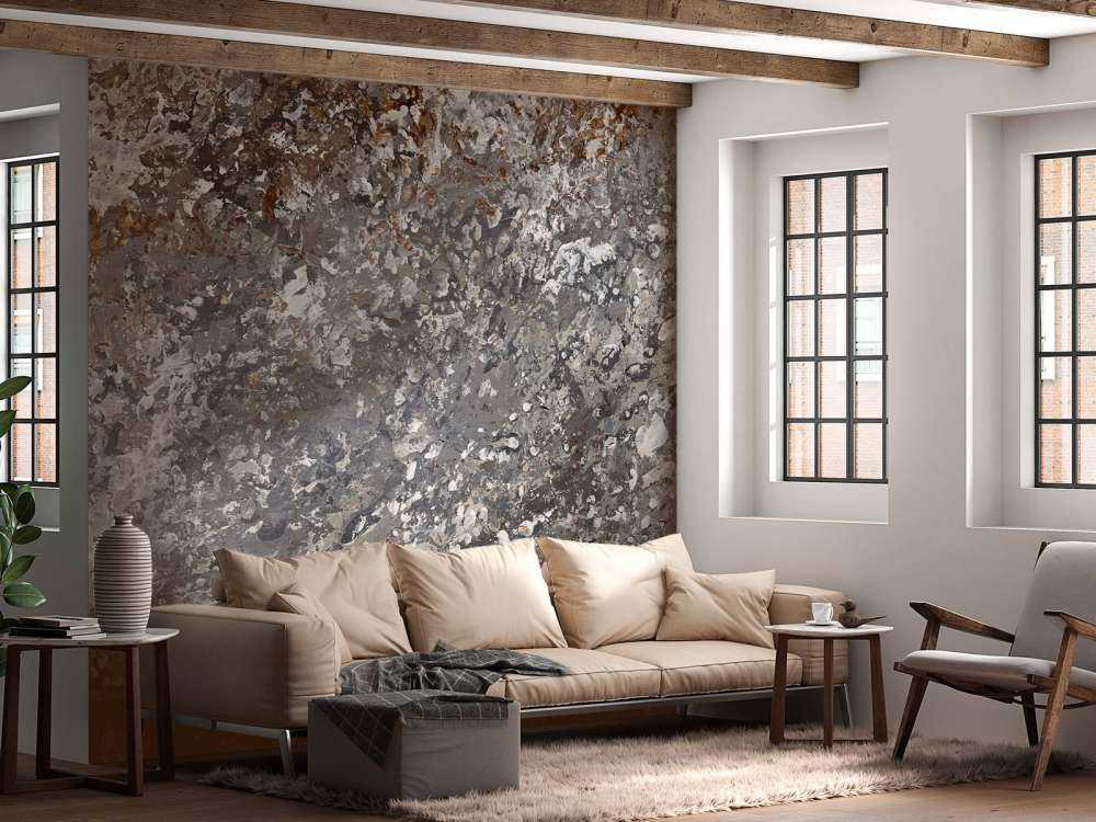 Ściana o szarej strukturze