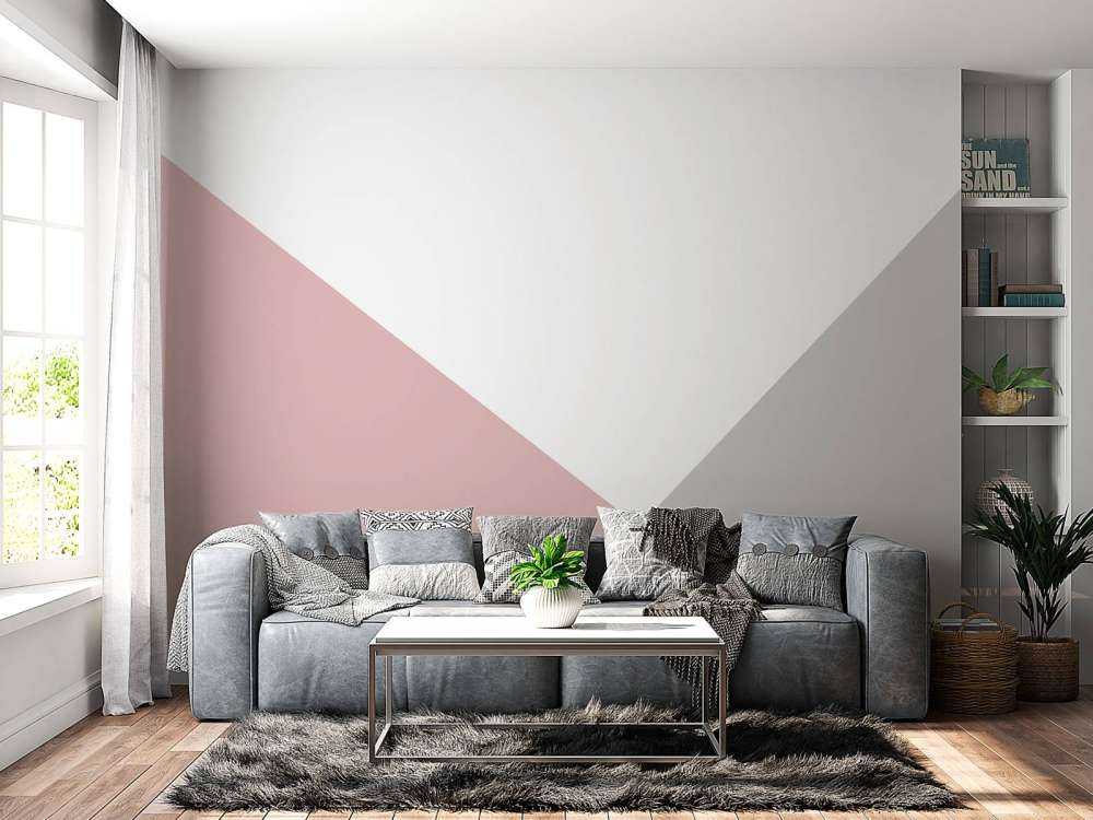 Różowe i szare trójkąty