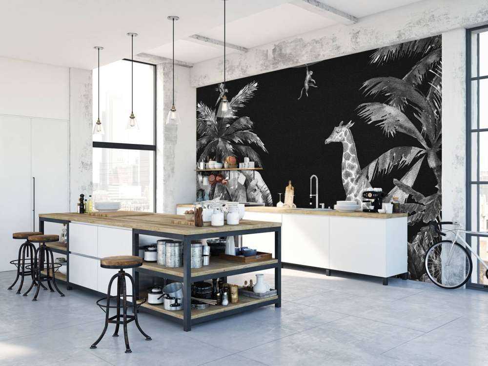 Czarno-białe zwierzęta z dżungli