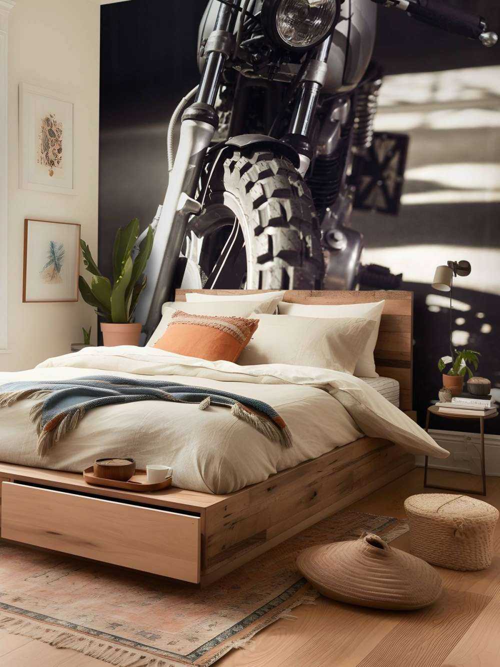 Motocykl z widokiem z przodu