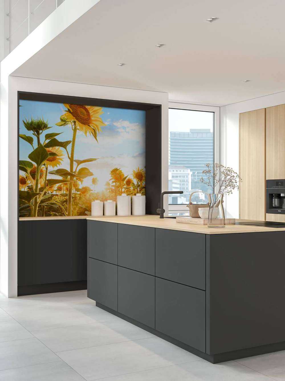 Słonecznik z błękitem nieba