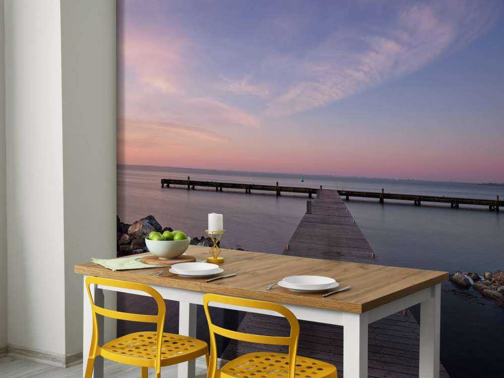 Rusztowanie o wschodzie słońca