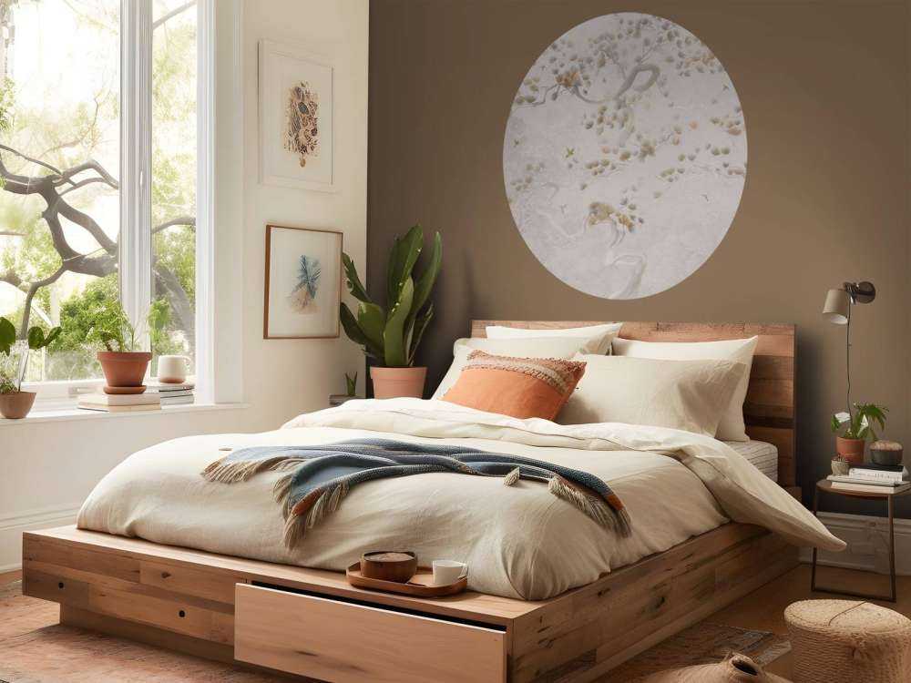 Sztuka Drzewa Kwiatowego - Beżowy