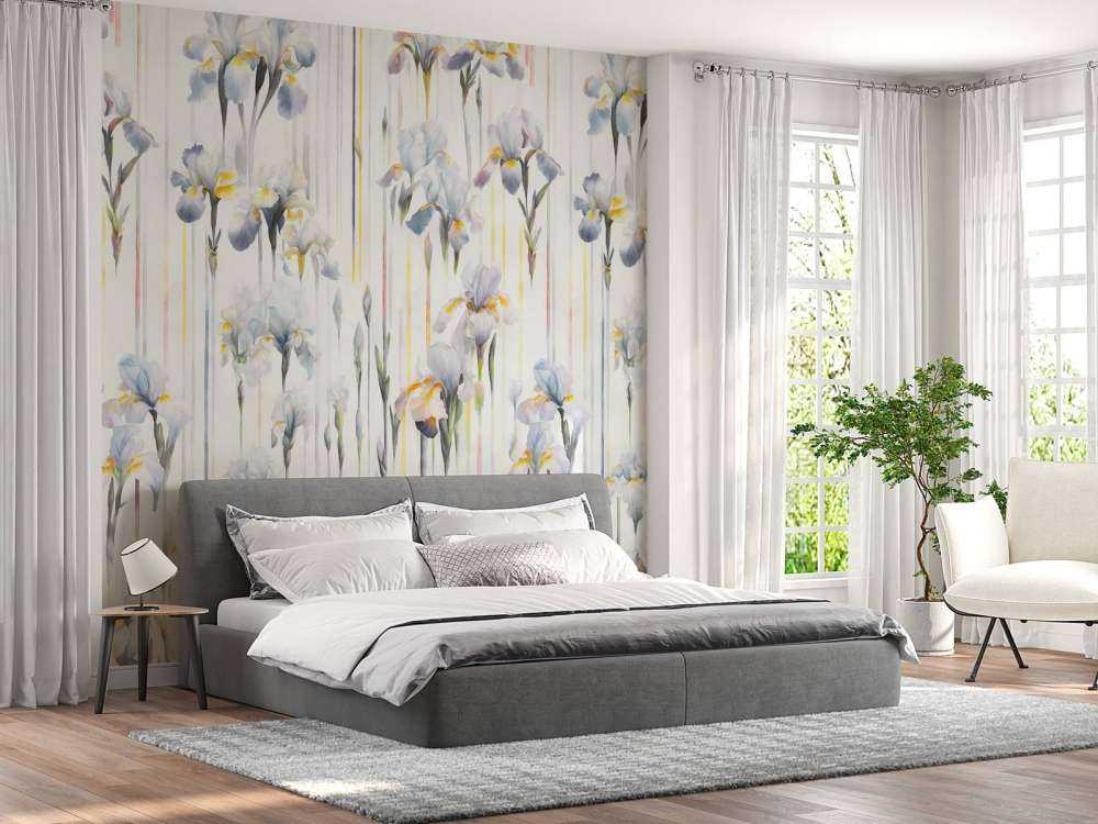 Irysy i paski bezszwowe niebieskie