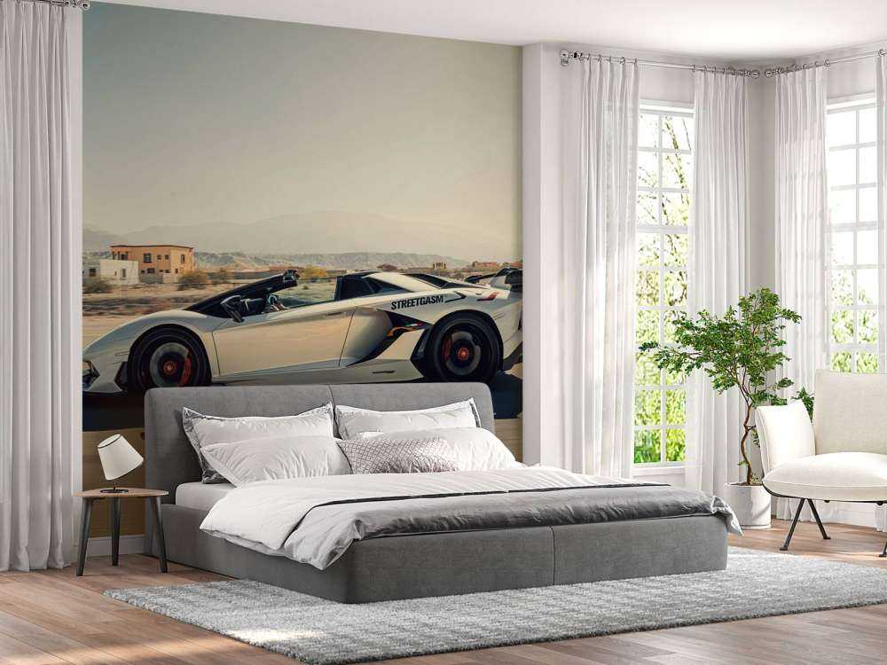 Lamborghini Aventador Roadster na pustyni