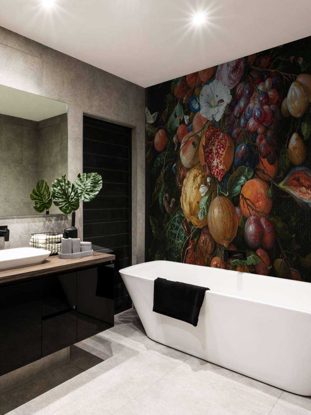 Feston z owoców i kwiatów