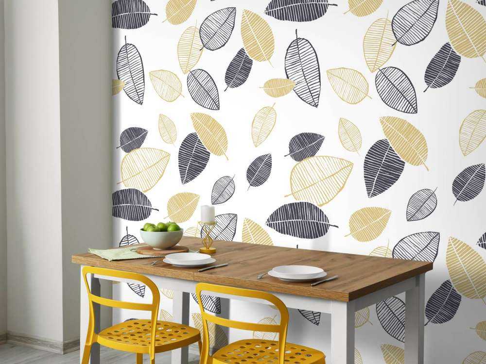 Złote czarne liście