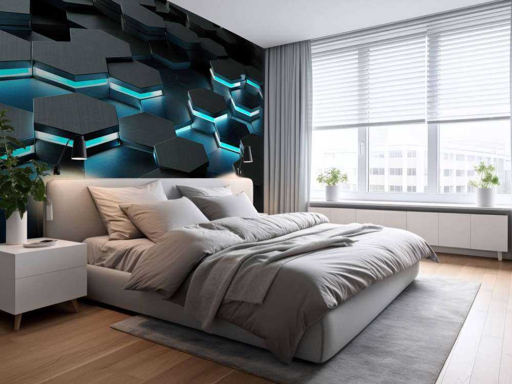 Podświetlane sześciokąty 3D