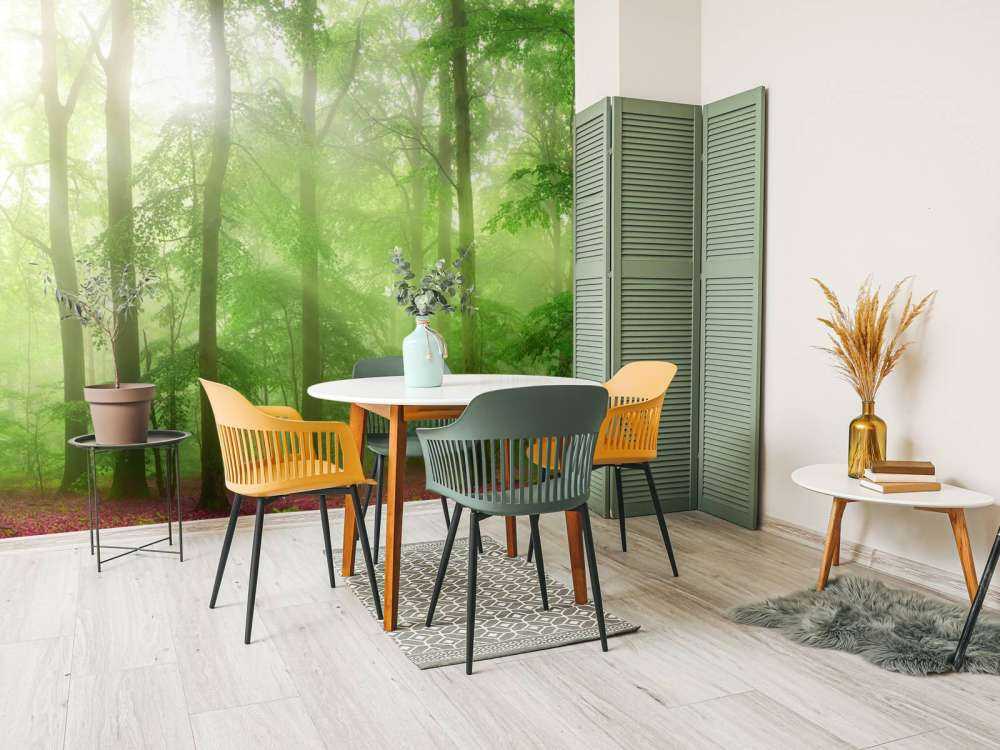 Zielona panorama leśna