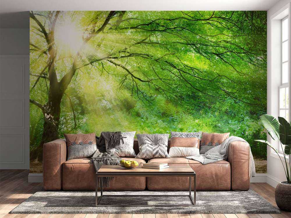 Duże drzewo ze słońcem