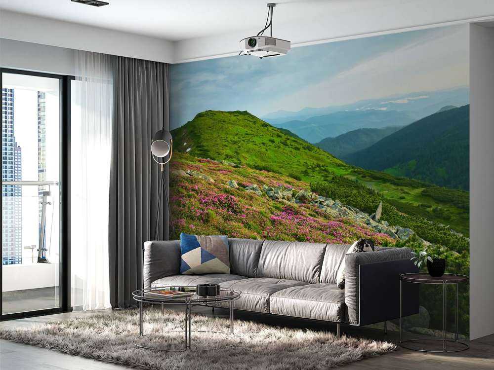 Rododendrony w górach.