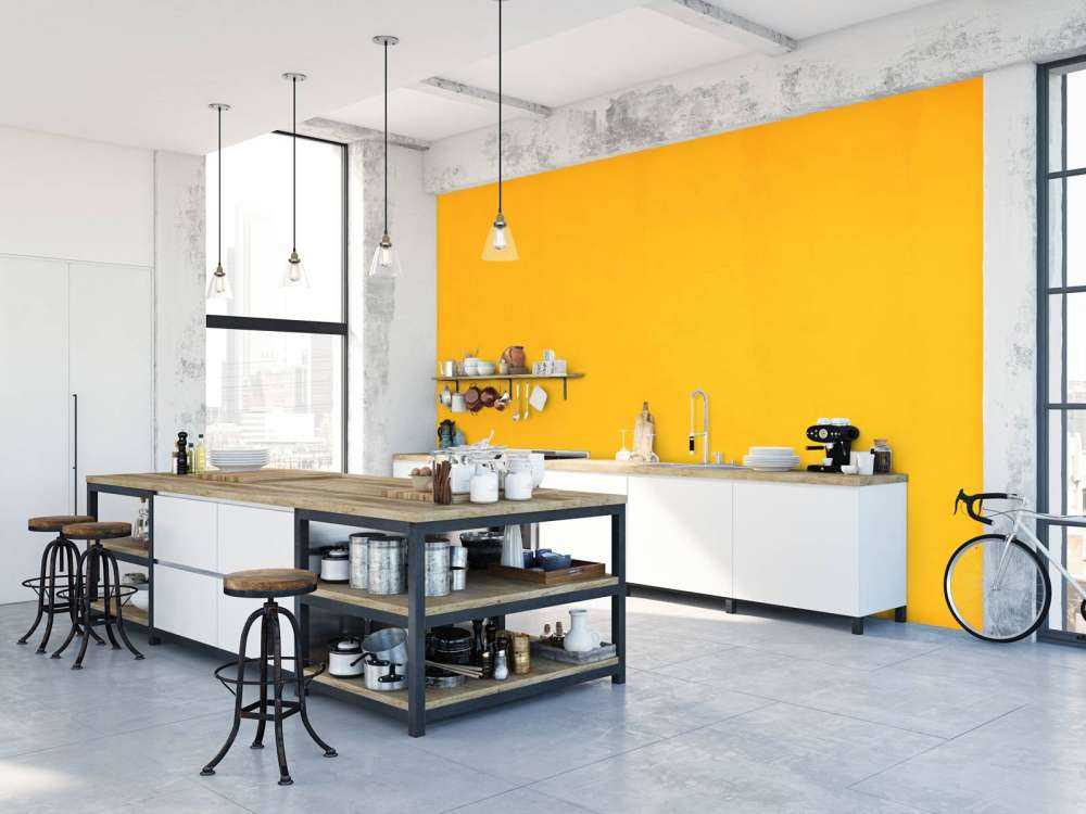 Słoneczny pomarańczowo żółty beton