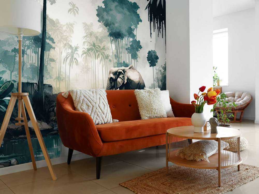 Tropikalna dżungla w akwareli