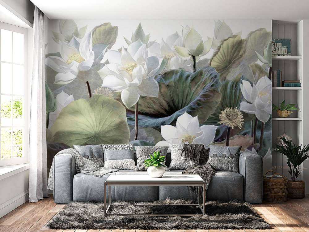 Malownicze kwiaty lotosu