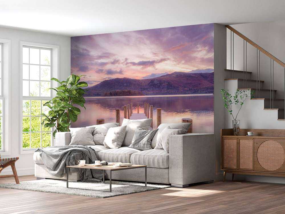 Drewniane molo o zachodzie słońca