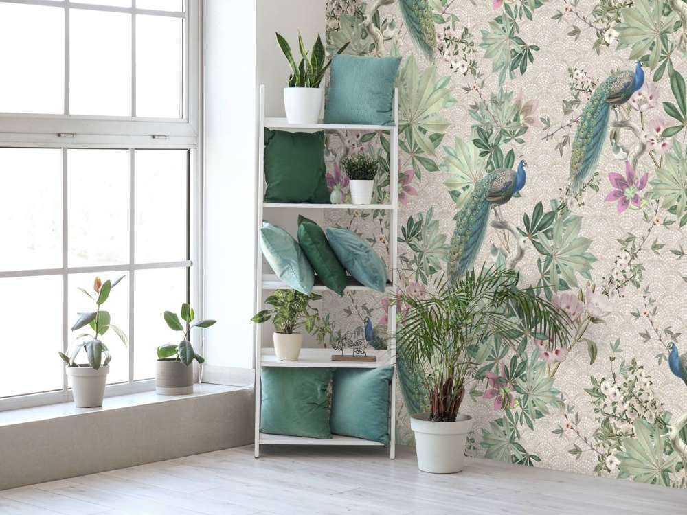 Pawie ogrodowe w stylu vintage - kremowe