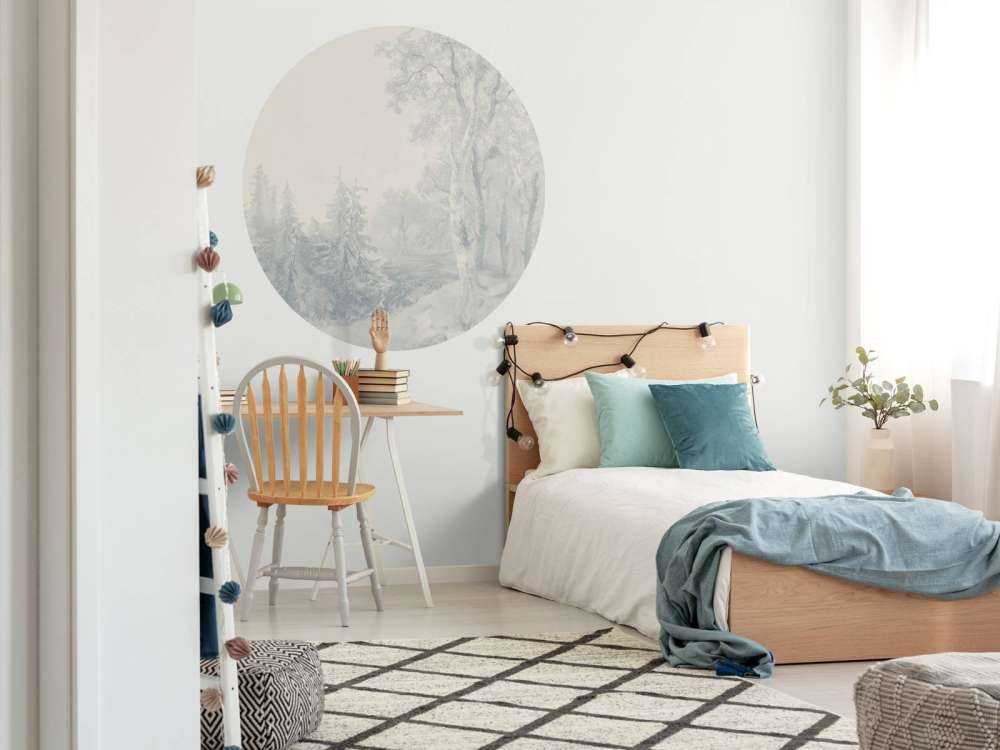 Krajobraz leśny niebieski #1