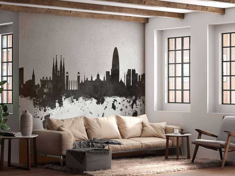 Akwarela panorama, Barcelona