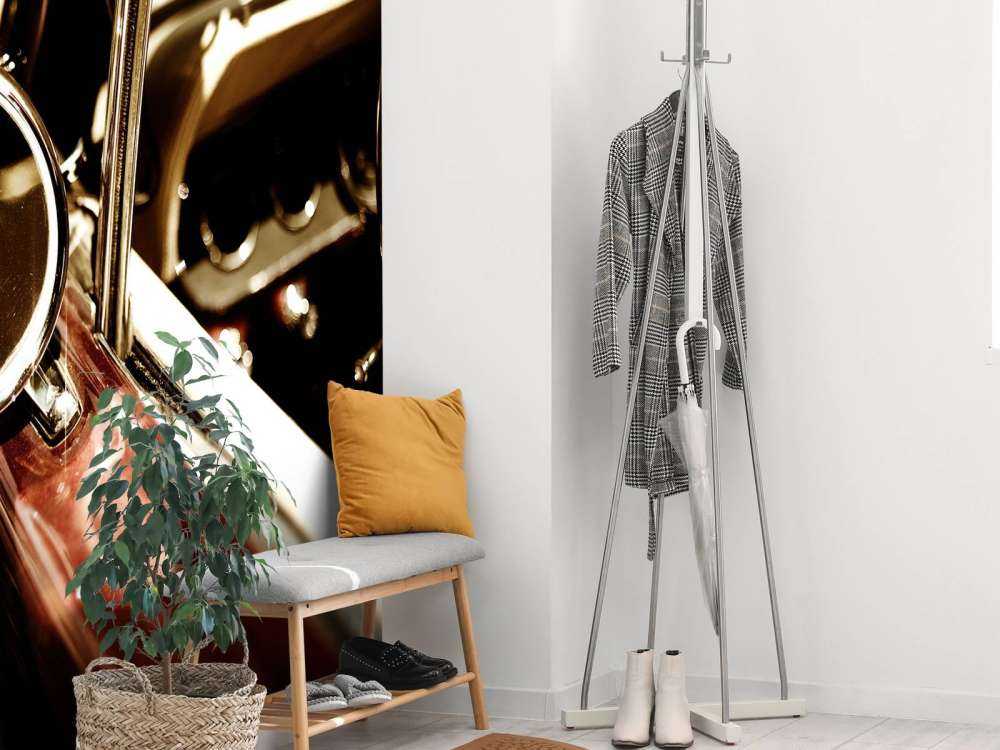 Czerwony, klasyczny samochód