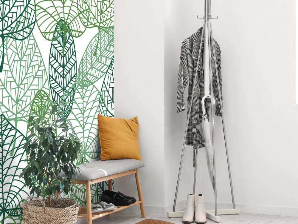 Ażurowe zielone liście