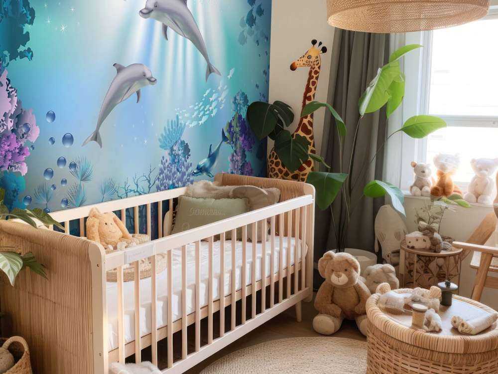 Podwodny świat z delfinami