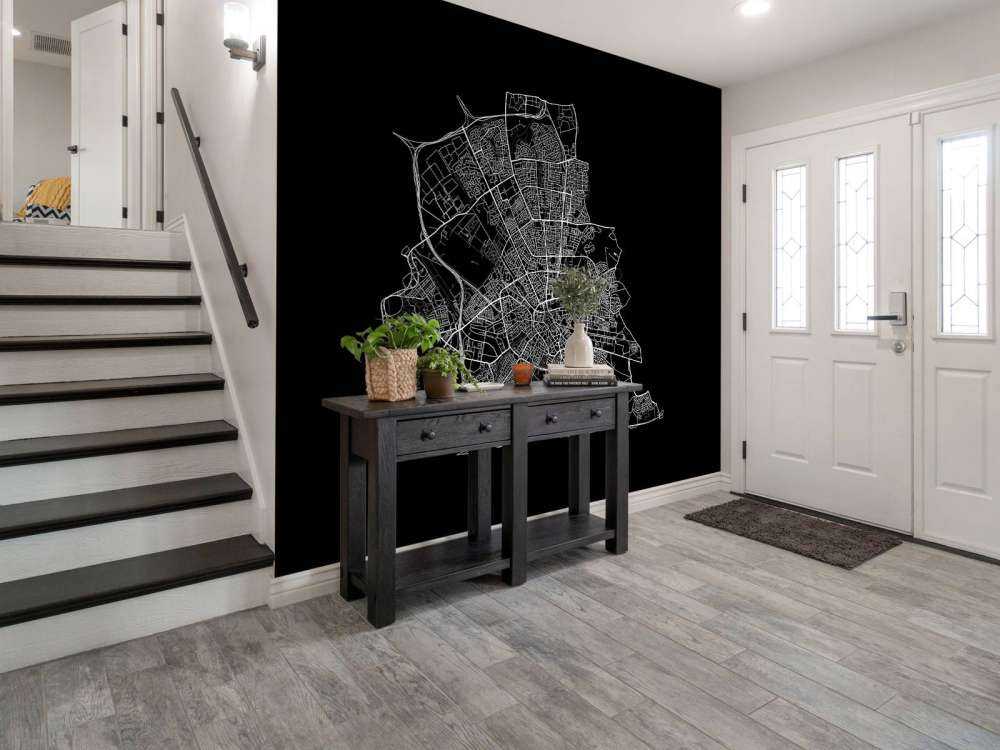 Mapa Eindhoven, czarna