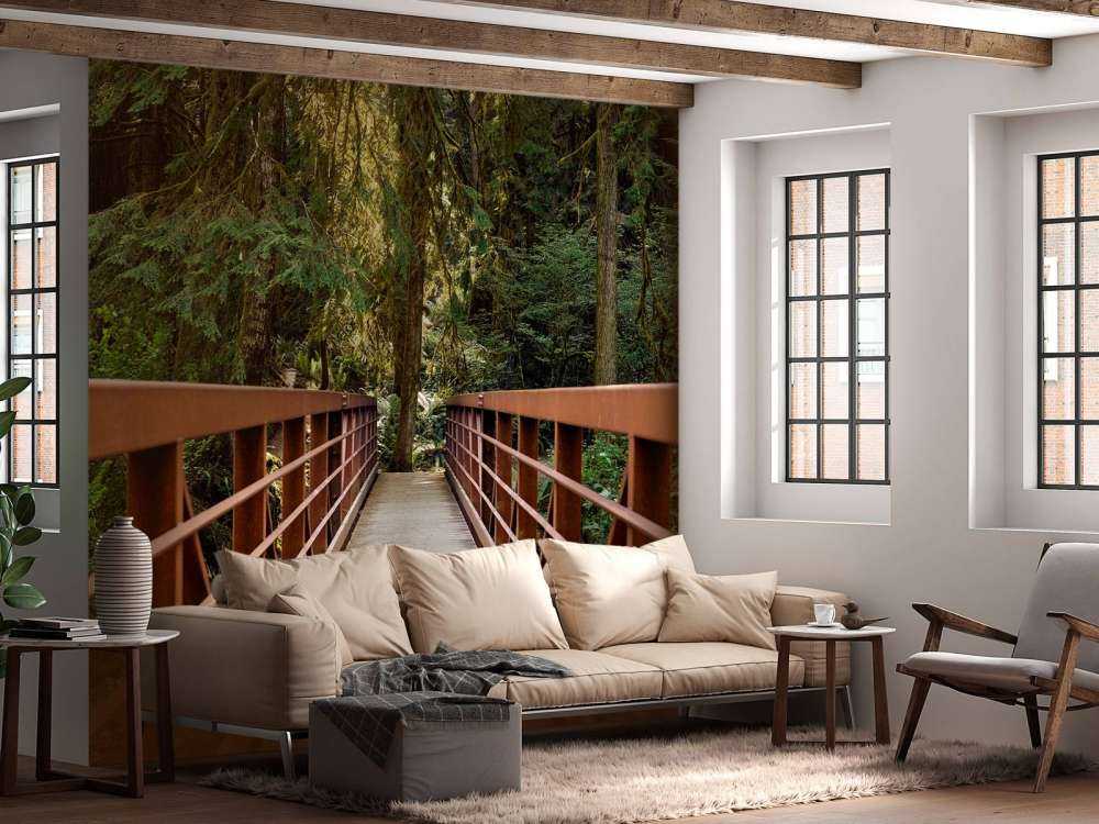 Rusty Bridge w lesie