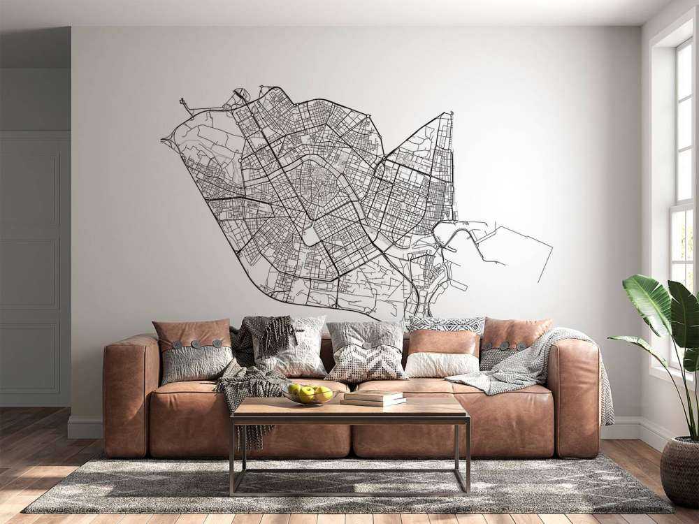 Mapa Walencji, biała