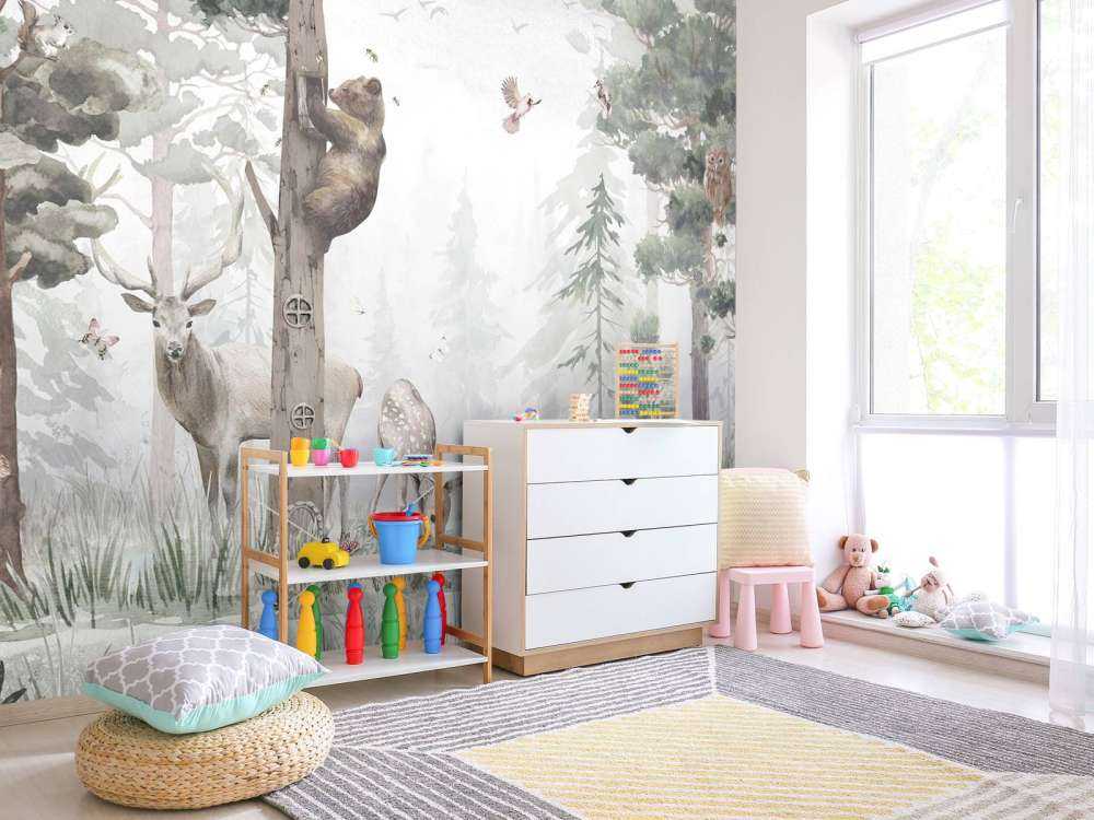 Dzika przyroda w środku lasu