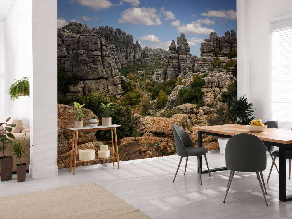 Skały z błękitnym niebem