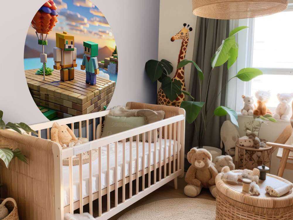 Balon na gorące powietrze w dolinie pikseli