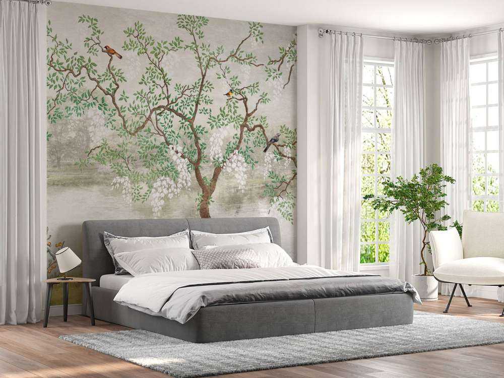 Malowany krajobraz w stylu vintage