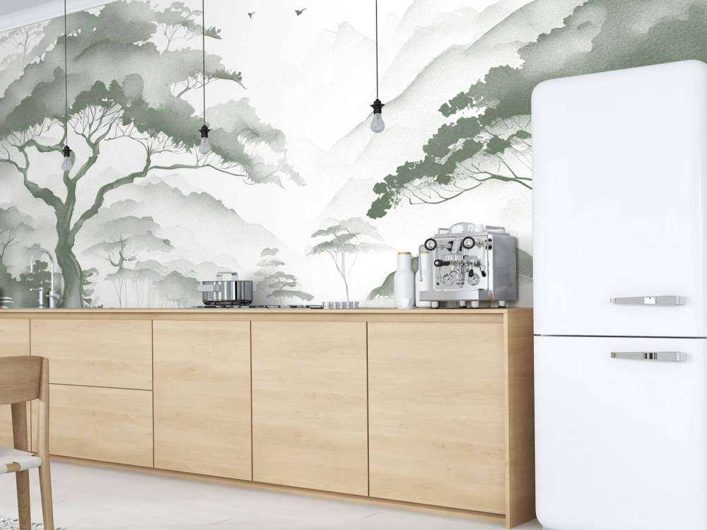 Mglista Dolina Górska, zielony