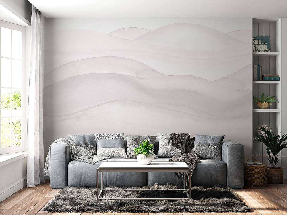 Abstrakcyjny falisty gradient - pudrowy róż