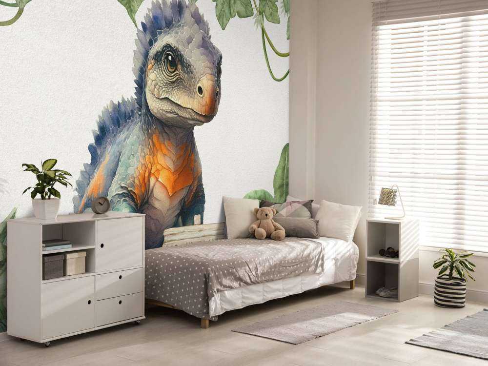 Młody ankylozaur w dżungli