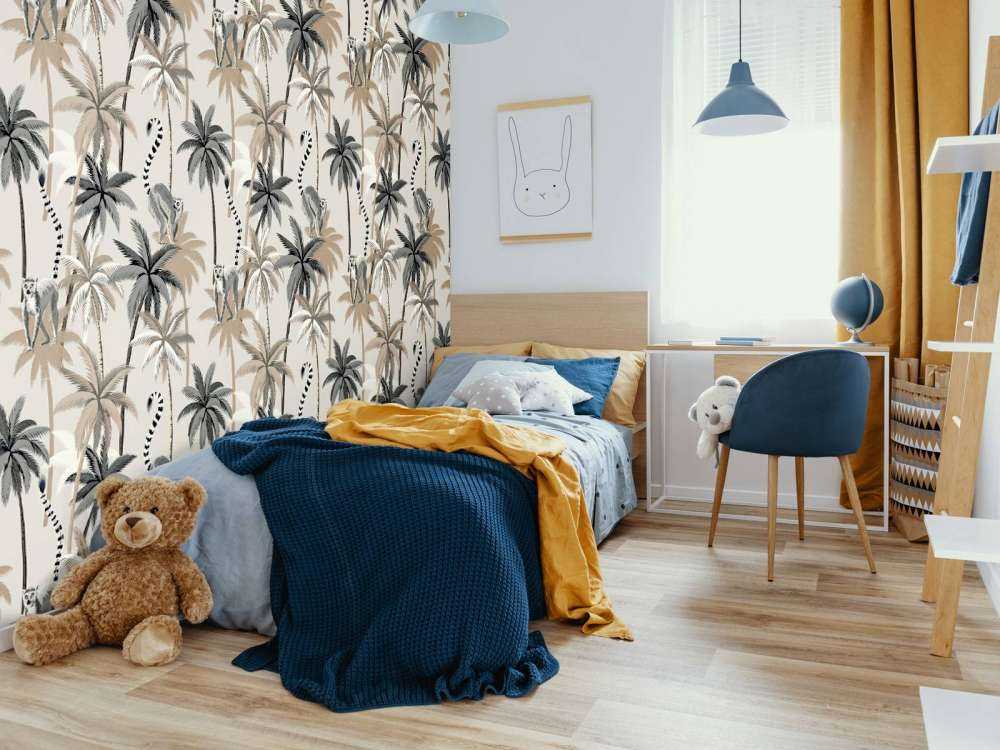 Lemury pierścieniowe na drzewach