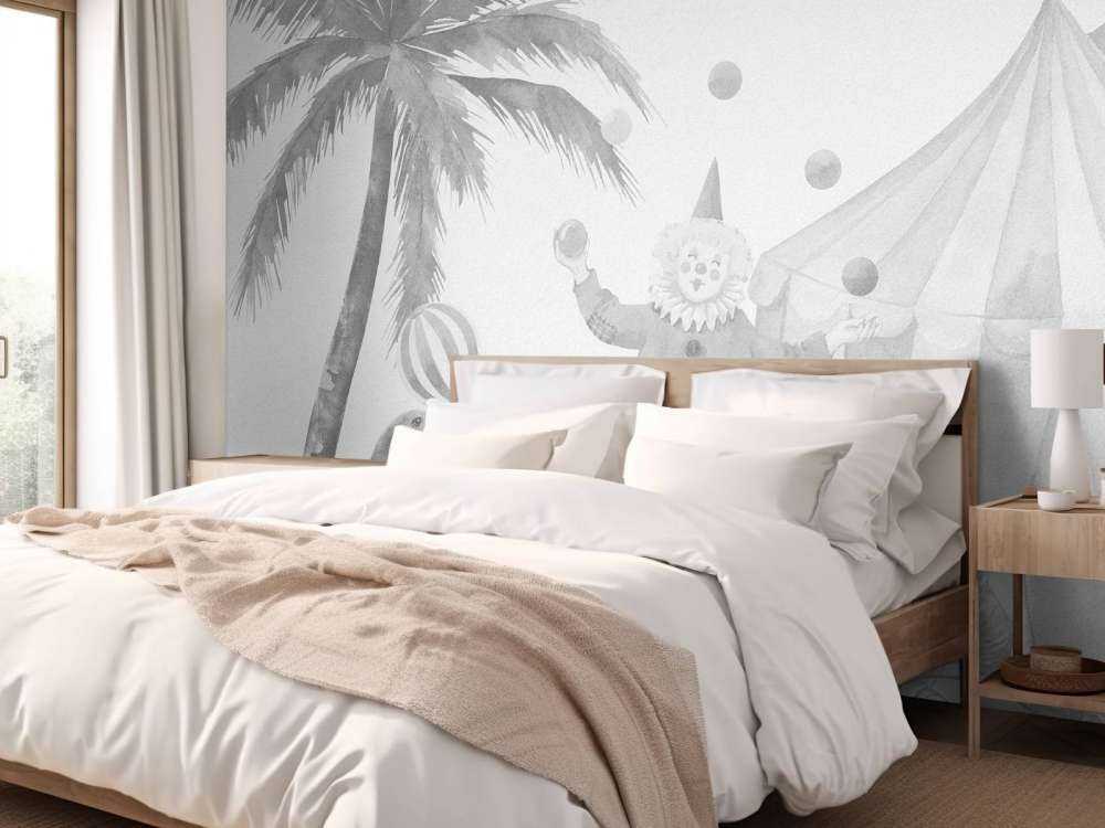 Wesołe zwierzęta cyrkowe szare