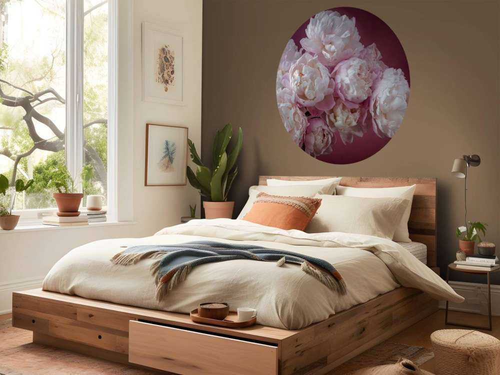 Pęczek różowych piwonii