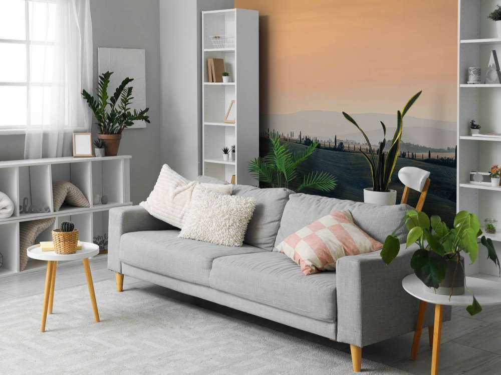 Pomarańczowa poświata nad włoskim krajobrazem