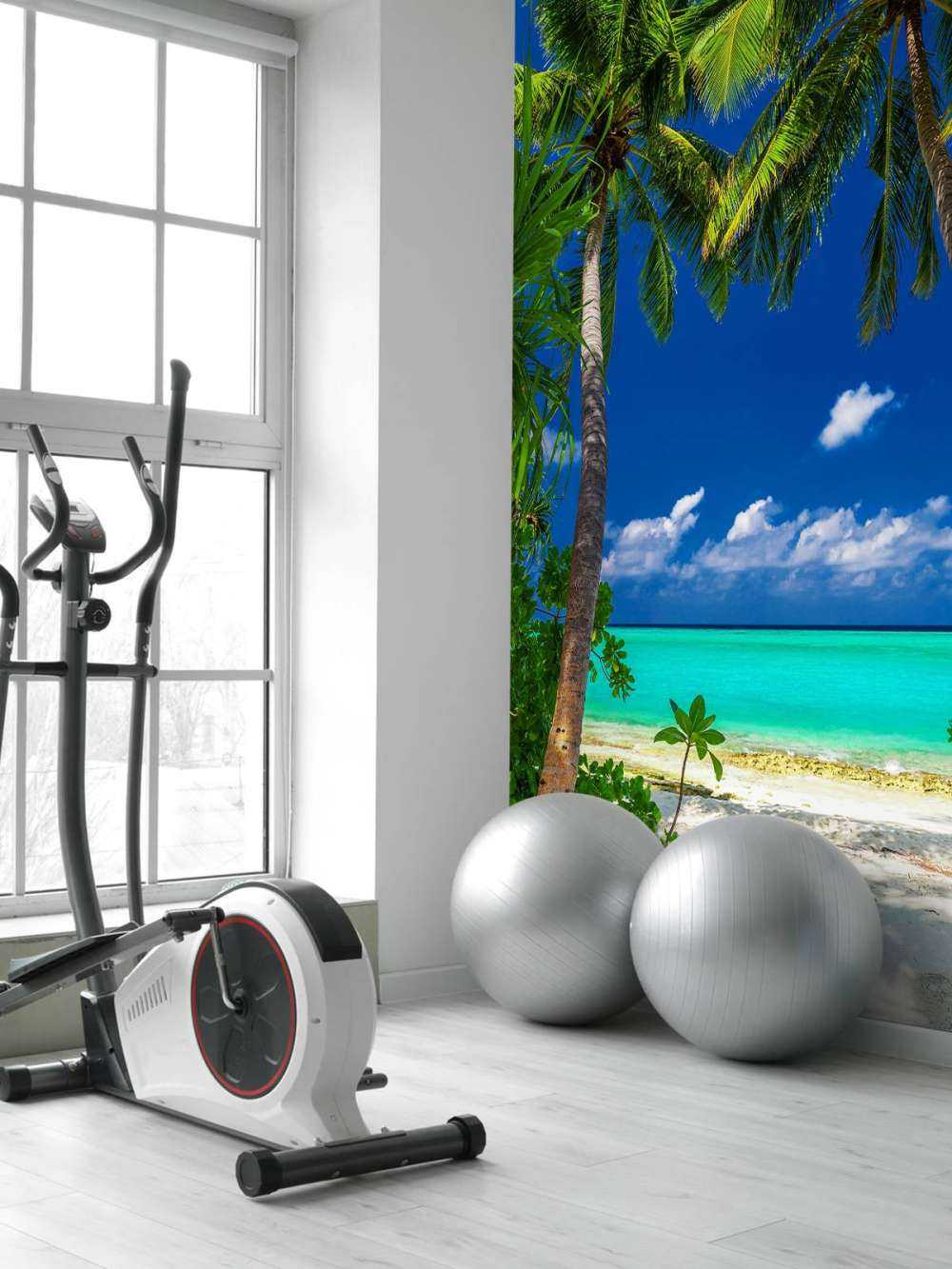 Drzewa palmowe na wyspie